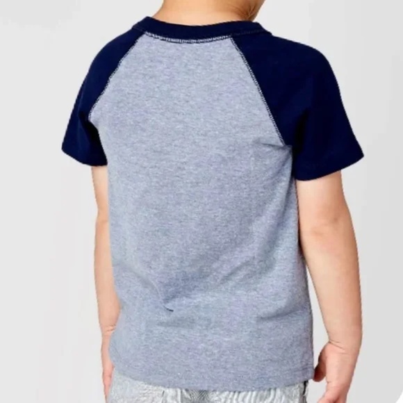 CAT & JACK · TODDLER BOYS' NAVY BLUE JERSEY KNIT SHORT SLEEVE T-SHIRT - SIZE 3T - Picture 2 of 6